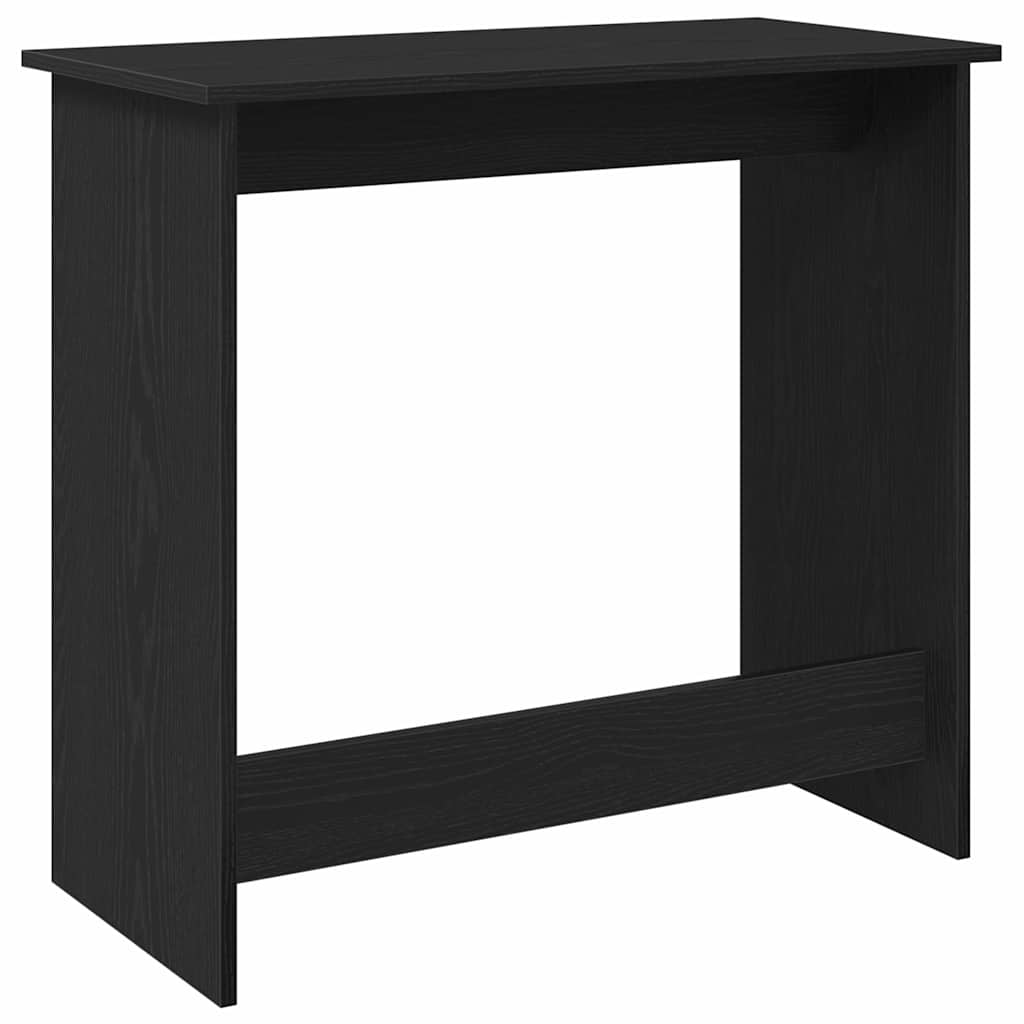 Compact Black Engineered Wood Desk 80x40x75 cm