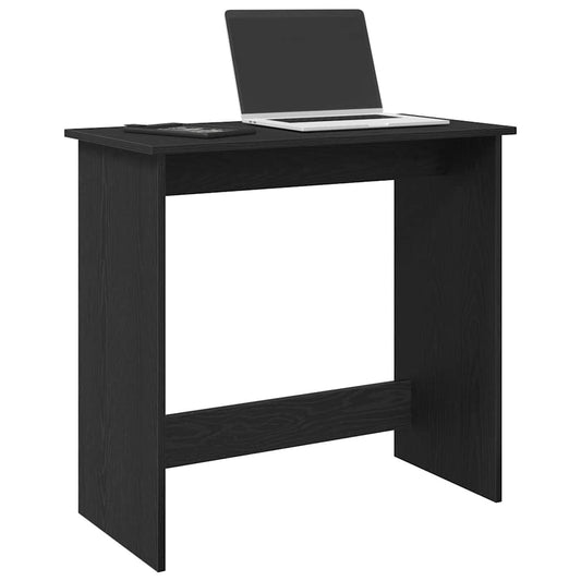 Compact Black Engineered Wood Desk 80x40x75 cm