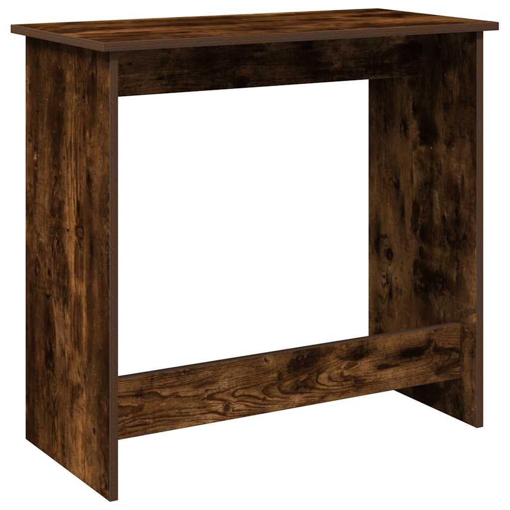 Compact Smoked Oak Desk - Engineered Wood 80x40x75 cm