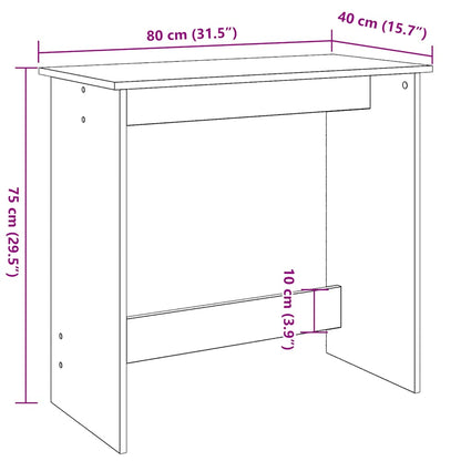 Compact Grey Sonoma Desk, Engineered Wood, 80x40x75 cm