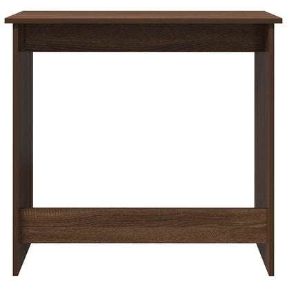 Brown Oak Desk - 80x40x75 cm Engineered Wood Furniture
