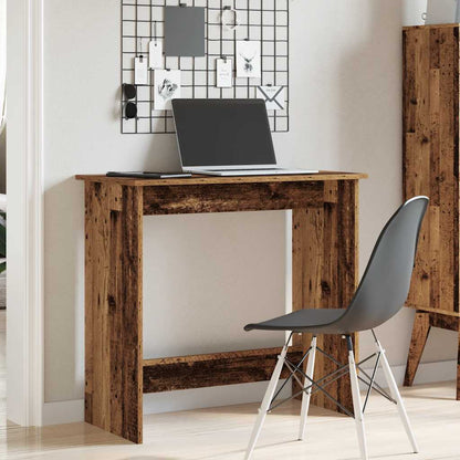 Rustic Engineered Wood Desk - 80x40x75 cm, Vintage Charm