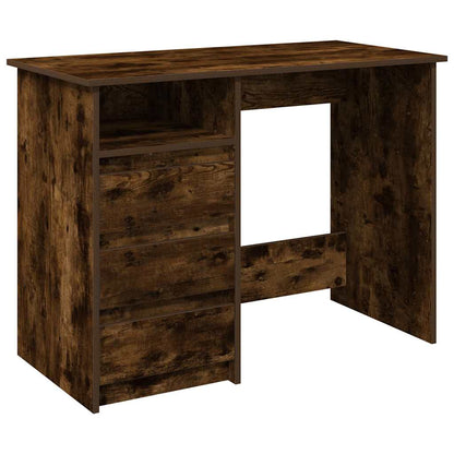 Smoked Oak Desk 102x50x75 cm - Engineered Wood Elegance