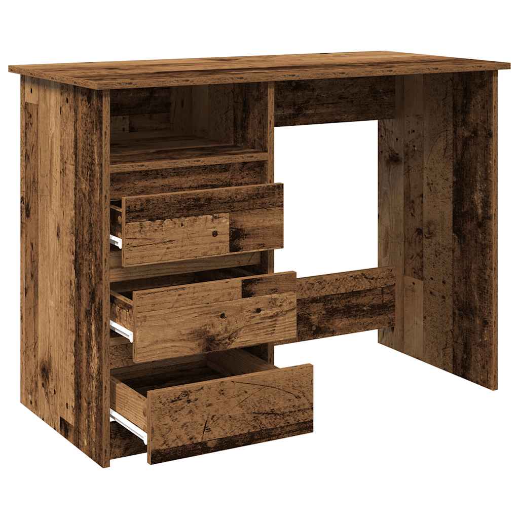 Vintage-Style Desk, Engineered Wood, 102x50x75 cm, Rustic Charm