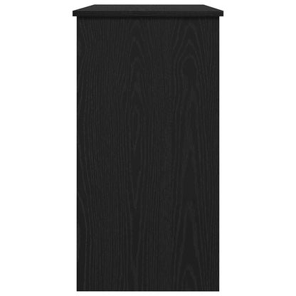 Compact Black Desk, 80x40x75 cm, Engineered Wood