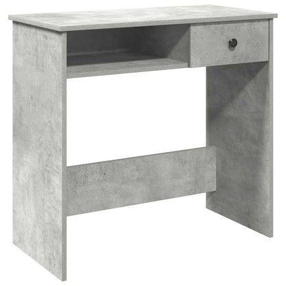 Compact Desk in Concrete Grey, 80x40x75 cm, Engineered Wood
