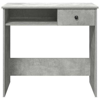 Compact Desk in Concrete Grey, 80x40x75 cm, Engineered Wood