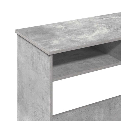 Compact Desk in Concrete Grey, 80x40x75 cm, Engineered Wood