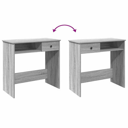 Compact Desk Grey Sonoma 80x40x75 cm - Engineered Wood Elegance
