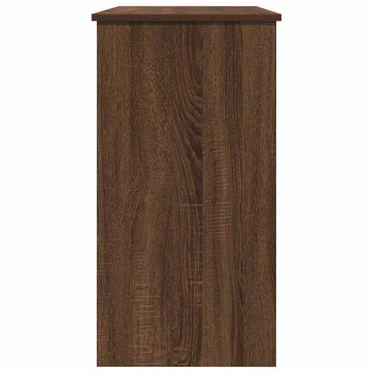 Compact Brown Oak Desk 80x40x75 cm – Engineered Wood Elegance