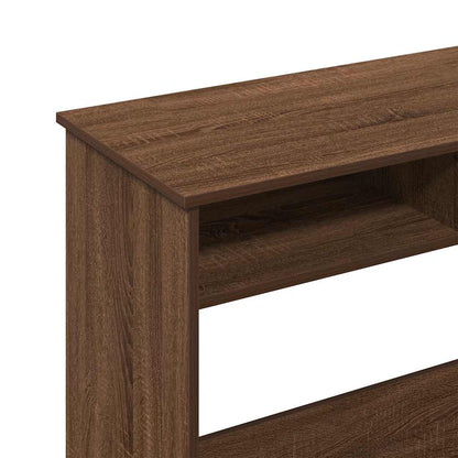Compact Brown Oak Desk 80x40x75 cm – Engineered Wood Elegance
