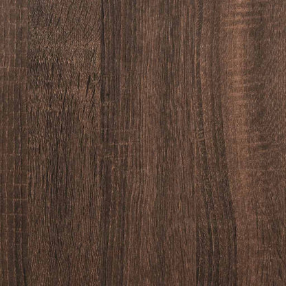 Compact Brown Oak Desk 80x40x75 cm – Engineered Wood Elegance