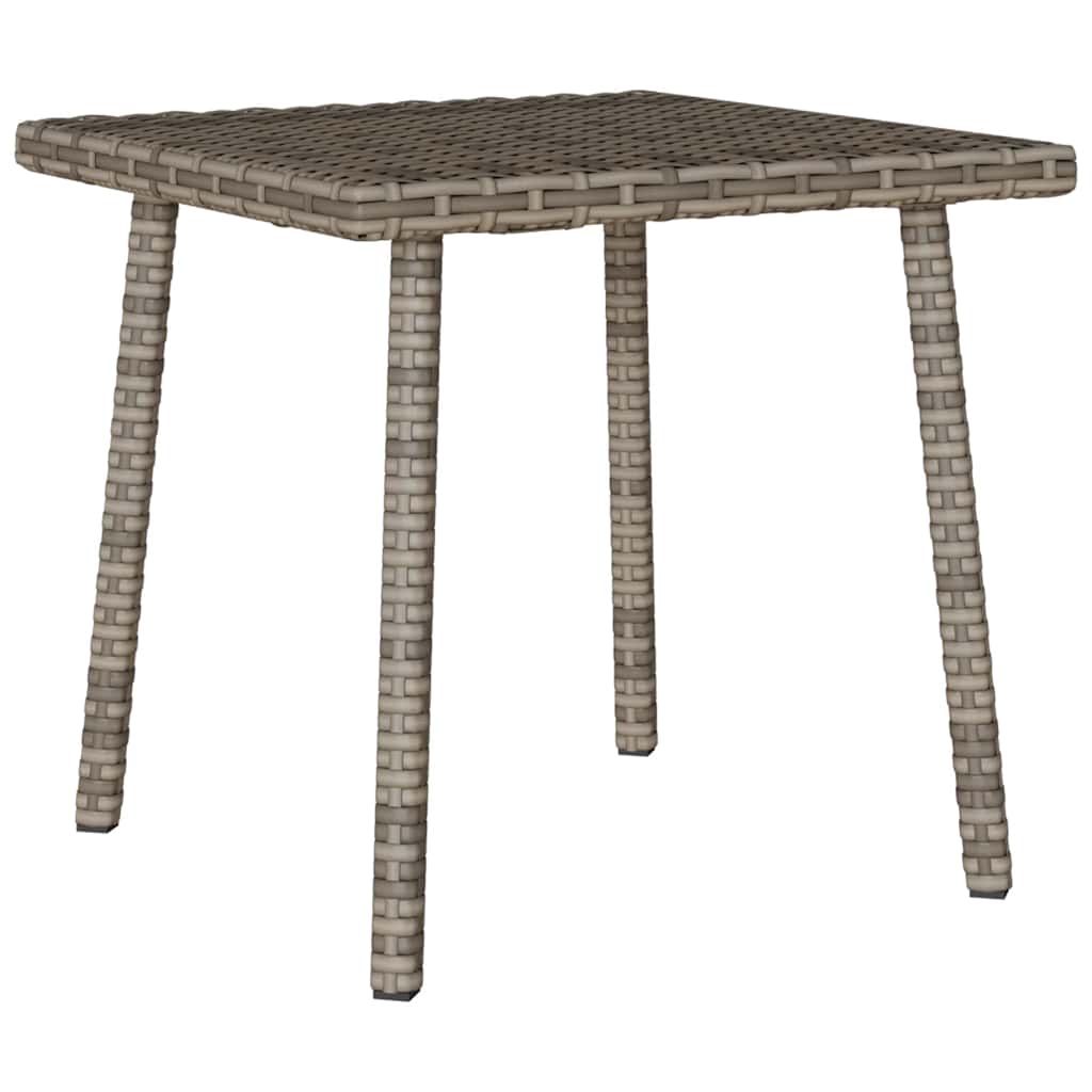 Garden Coffee Table Rectangular Grey 40x40x37 cm Poly Rattan