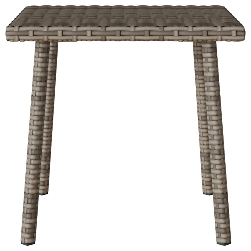 Garden Coffee Table Rectangular Grey 40x40x37 cm Poly Rattan