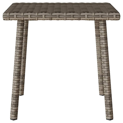 Garden Coffee Table Rectangular Grey 40x40x37 cm Poly Rattan
