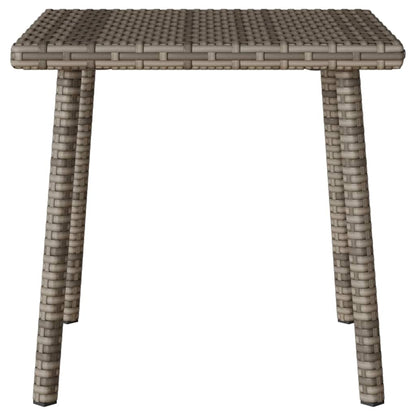 Garden Coffee Table Rectangular Grey 40x40x37 cm Poly Rattan