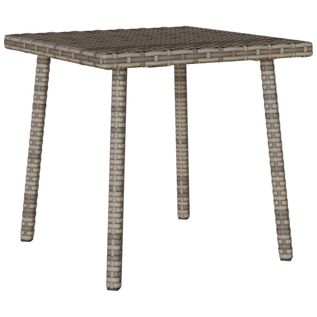 Garden Coffee Table Rectangular Grey 40x40x37 cm Poly Rattan