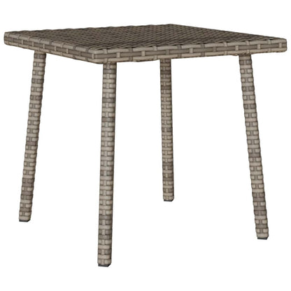 Garden Coffee Table Rectangular Grey 40x40x37 cm Poly Rattan
