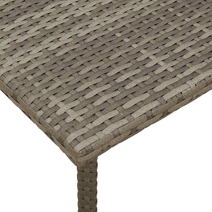 Garden Coffee Table Rectangular Grey 40x40x37 cm Poly Rattan