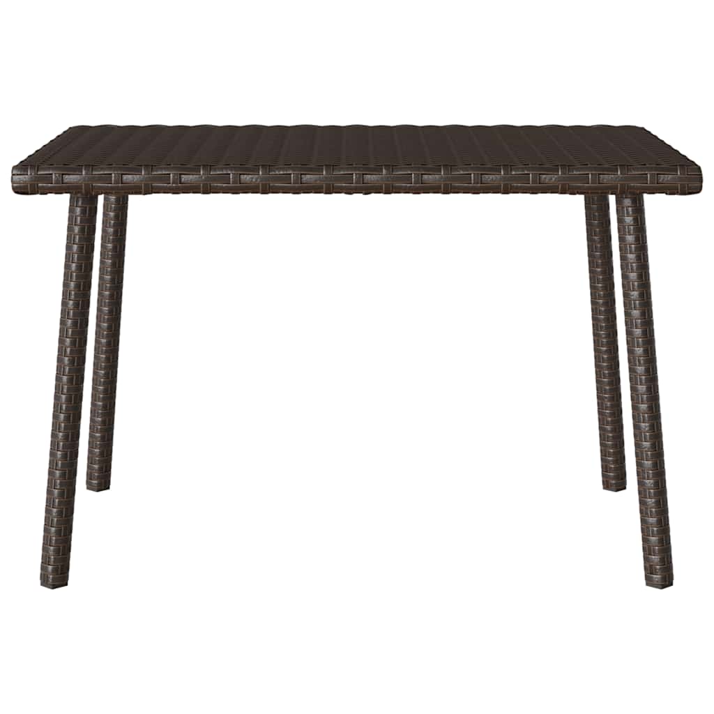 Garden Coffee Table Rectangular Brown 60x40x37 cm Poly Rattan