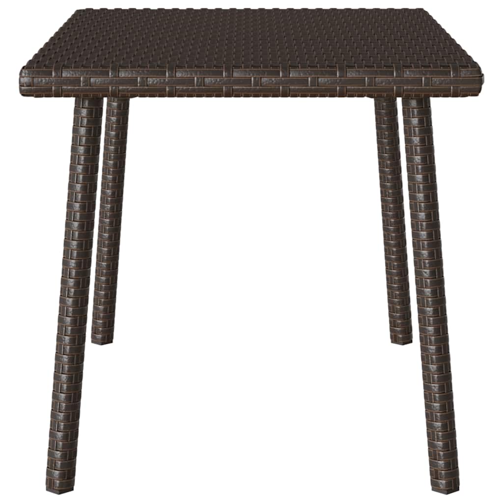 Garden Coffee Table Rectangular Brown 60x40x37 cm Poly Rattan