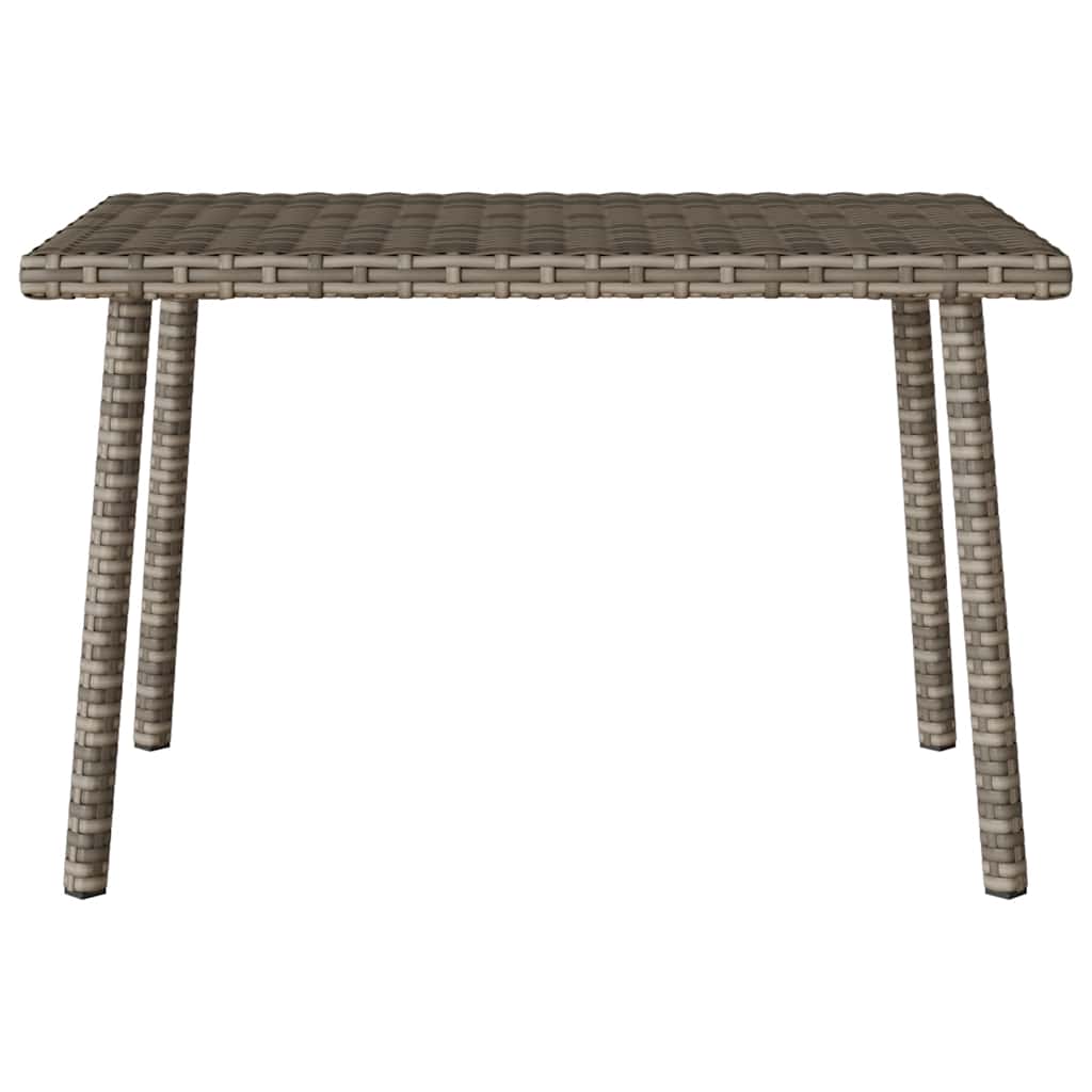 Garden Coffee Table Rectangular Grey 60x40x37 cm Poly Rattan