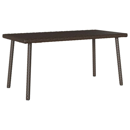 Garden Coffee Table Rectangular Brown 80x40x37 cm Poly Rattan