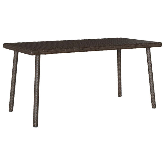 Garden Coffee Table Rectangular Brown 80x40x37 cm Poly Rattan