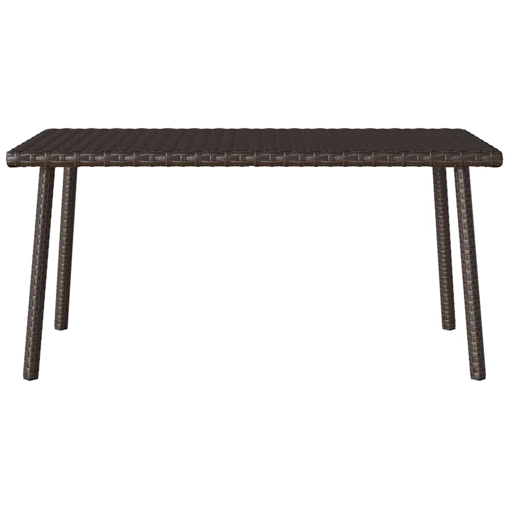 Garden Coffee Table Rectangular Brown 80x40x37 cm Poly Rattan
