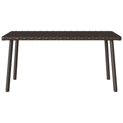 Garden Coffee Table Rectangular Brown 80x40x37 cm Poly Rattan