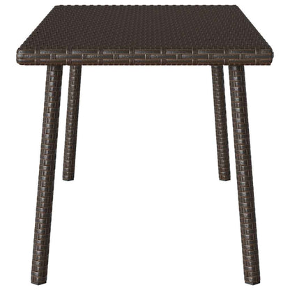 Garden Coffee Table Rectangular Brown 80x40x37 cm Poly Rattan
