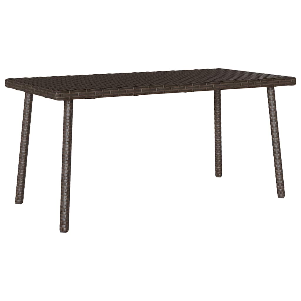 Garden Coffee Table Rectangular Brown 80x40x37 cm Poly Rattan