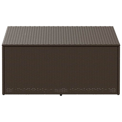 Brown Poly Rattan Garden Storage Box 110x50x58 cm