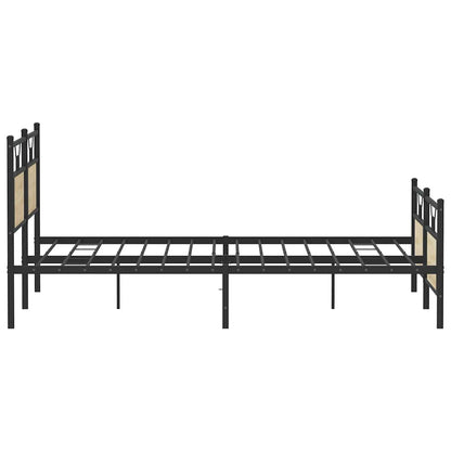 Super King Sonoma Oak Metal Bed Frame 180x200 cm - No Mattress