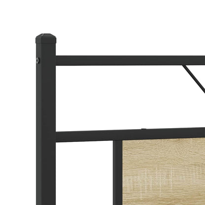 Sonoma Oak Metal Bed Frame - Super King 180x200 cm, No Mattress