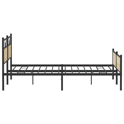 Sonoma Oak Metal Bed Frame 200x200 cm - Sturdy & Stylish Design