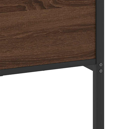 Super King Brown Oak Metal Bed Frame 180x200 cm