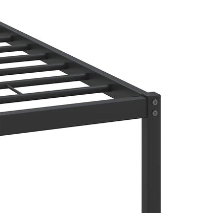 Smoked Oak Bed Frame 140x190 cm - Engineered Wood, No Mattress