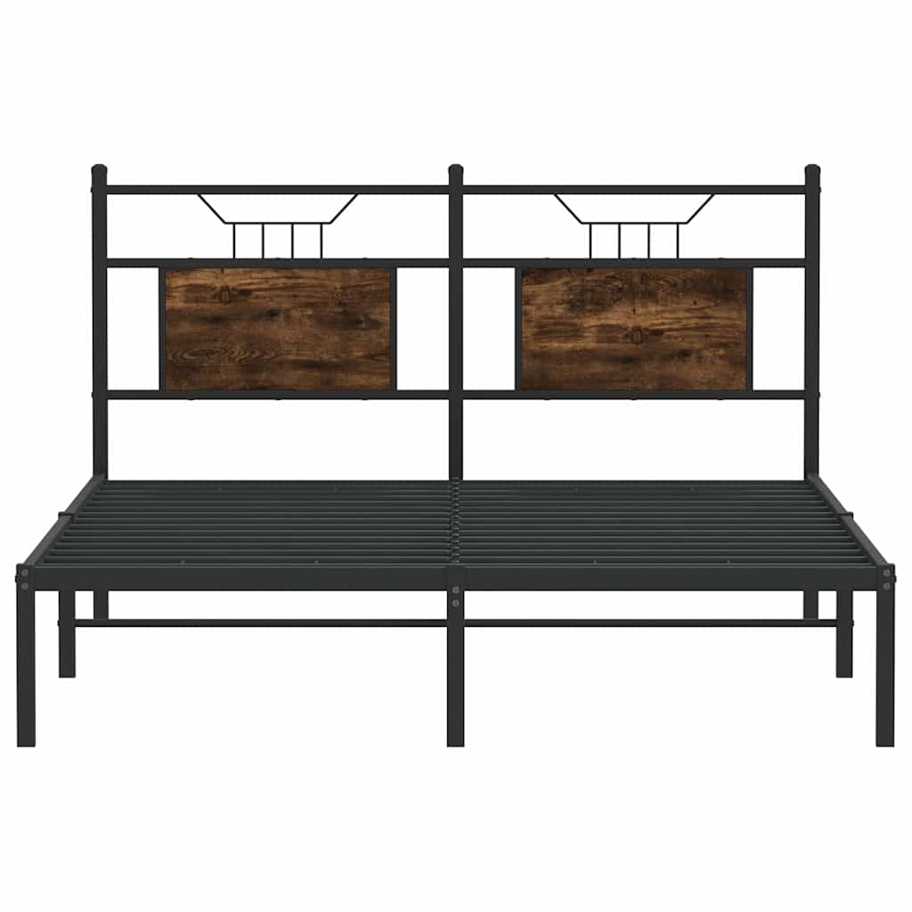 Smoked Oak King Bed Frame 150x200 cm, Engineered Wood