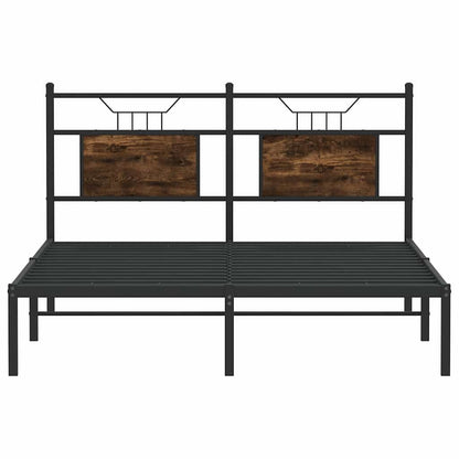 Smoked Oak King Bed Frame 150x200 cm, Engineered Wood