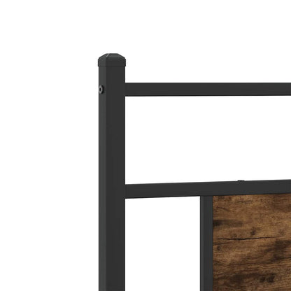 Smoked Oak Small Single Bed Frame 75x190 cm - Engineered Wood