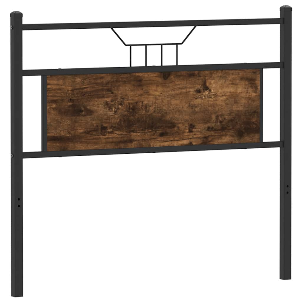 Smoked Oak Headboard 100cm | Engineered Wood & Steel Design