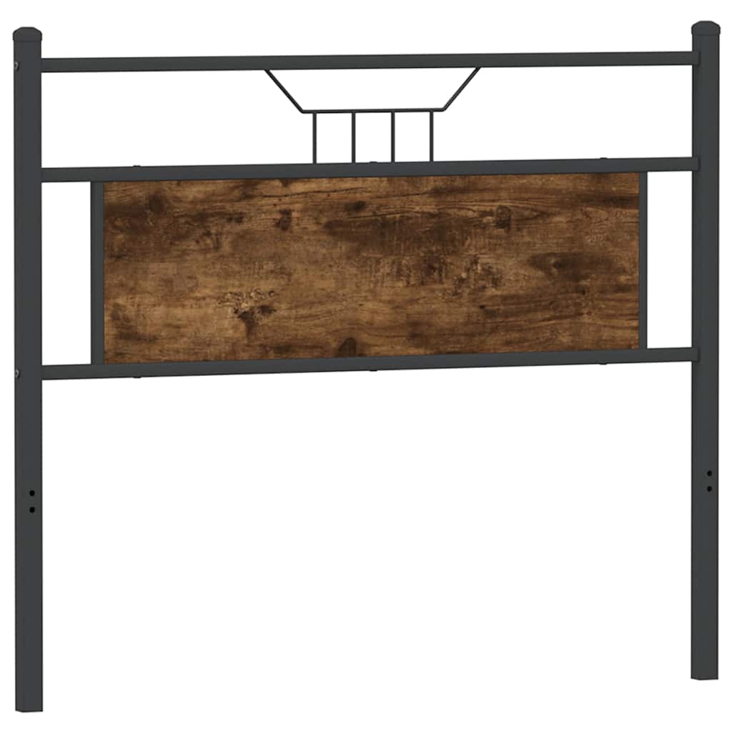 Smoked Oak Headboard 100cm | Engineered Wood & Steel Design