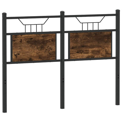 Smoked Oak Headboard - 120cm, Engineered Wood & Steel
