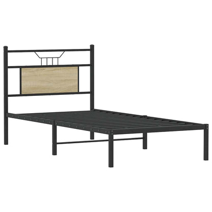 Sonoma Oak Bed Frame 80x200 cm - Engineered Wood, No Mattress