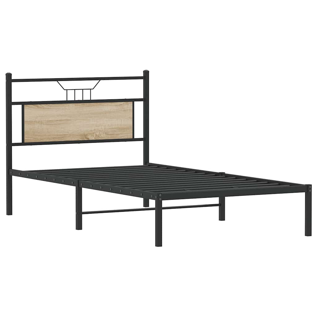 Sonoma Oak Engineered Wood Bed Frame 100x190 cm - No Mattress