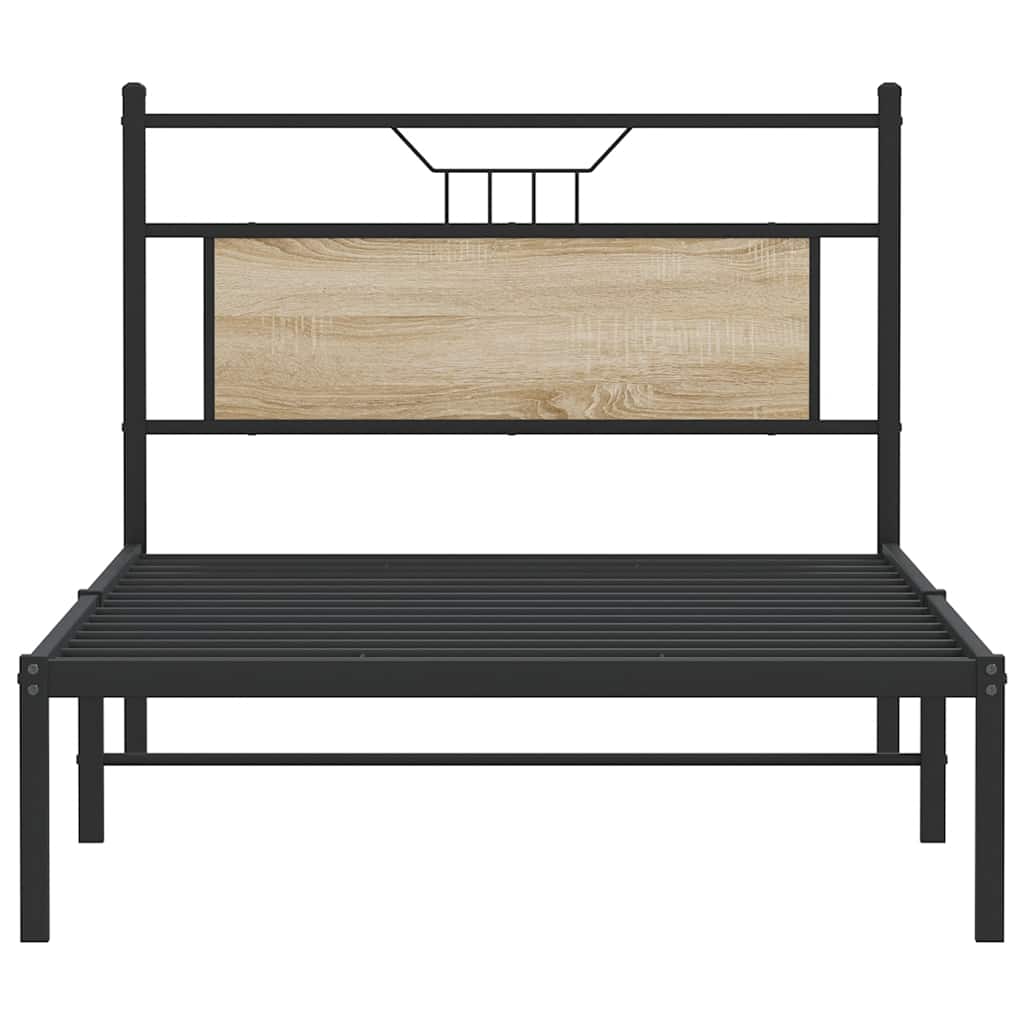 Sonoma Oak Engineered Wood Bed Frame 100x190 cm - No Mattress