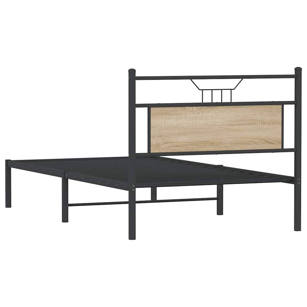 Sonoma Oak Engineered Wood Bed Frame 100x190 cm - No Mattress