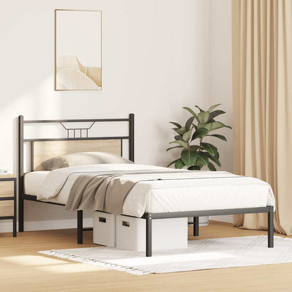 Sonoma Oak Bed Frame 100x200 cm - Engineered Wood, No Mattress