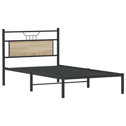 Sonoma Oak Bed Frame 100x200 cm - Engineered Wood, No Mattress
